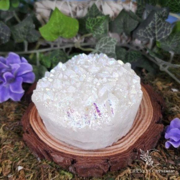 Angel Aura Quartz Crystal Cluster #10 - Picture 4 of 5